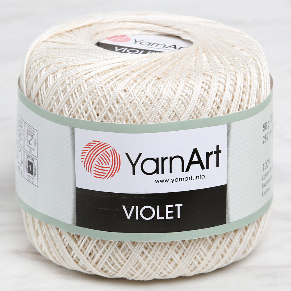 Yarnart Violet Krem Dantel İpi - 6282